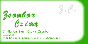 zsombor csima business card